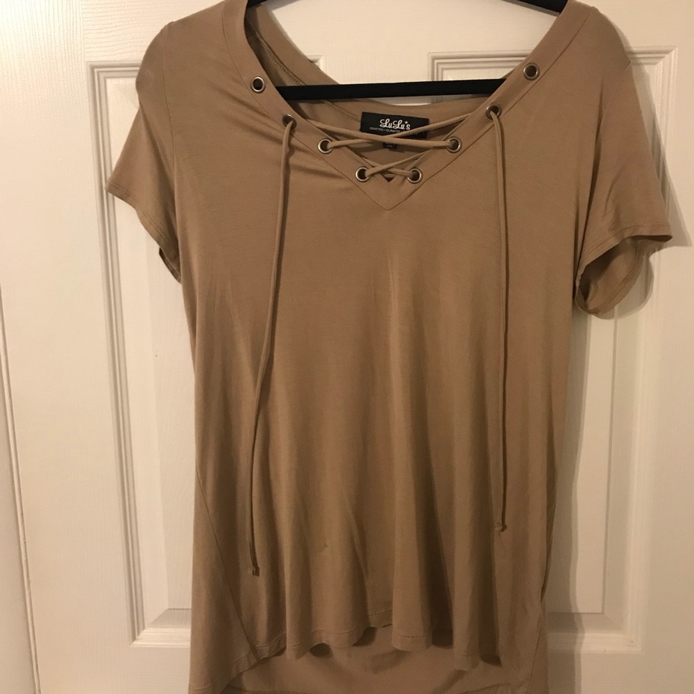 Nude tie top